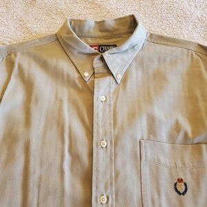 Chaps Ralph Lauren Men's Khaki Button Down Long Sleeve Shirt, Size XL